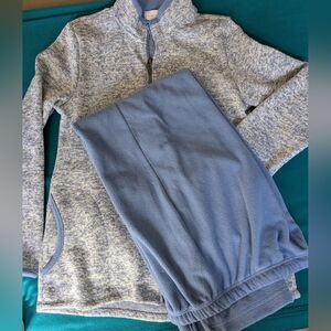 Stan Herman Zip-up Spring Sweater/Pant/Lounge PJ Set, Drawstring Waist, EUC, S-6